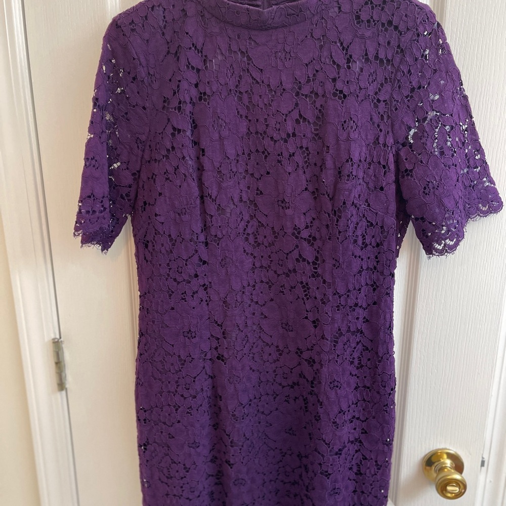 Alex Marie Purple Lace Overlay Dress Size 10